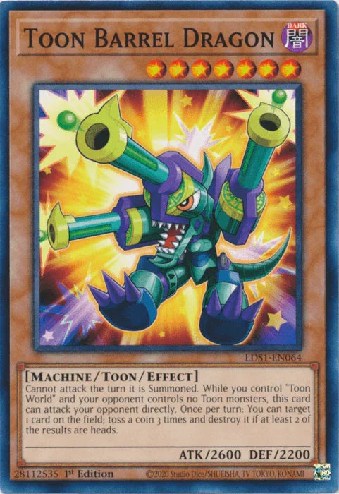 Toon Barrel Dragon [LDS1-EN064] Common - for just $0.25! 