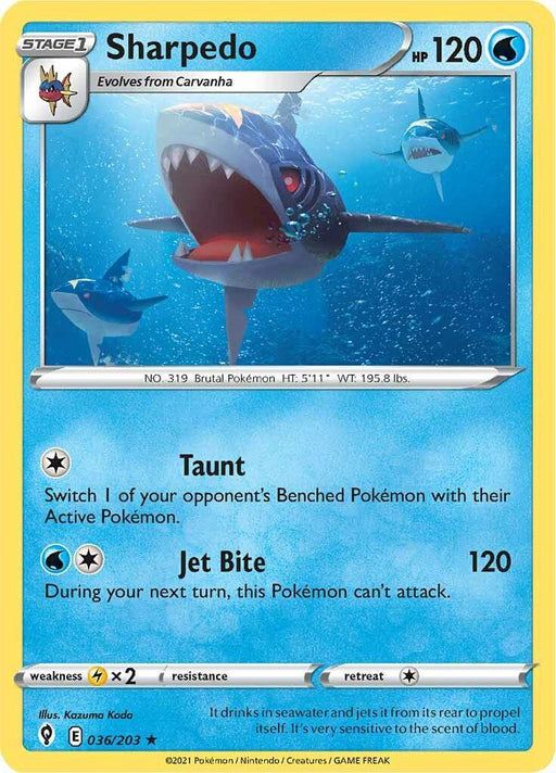 Sharpedo (036/203) [Sword & Shield: Evolving Skies] - for just $0.10! 