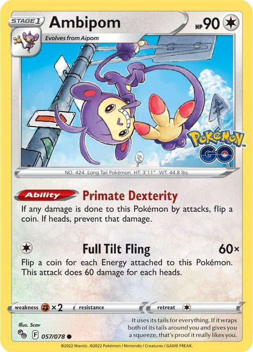 Ambipom (057/078) [Pokémon GO] - for just $0.10! 