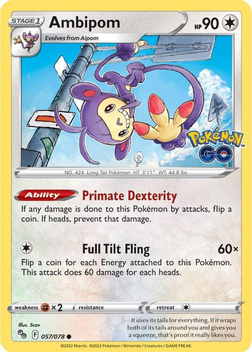 Ambipom (057/078) [Pokémon GO] - for just $0.10! 