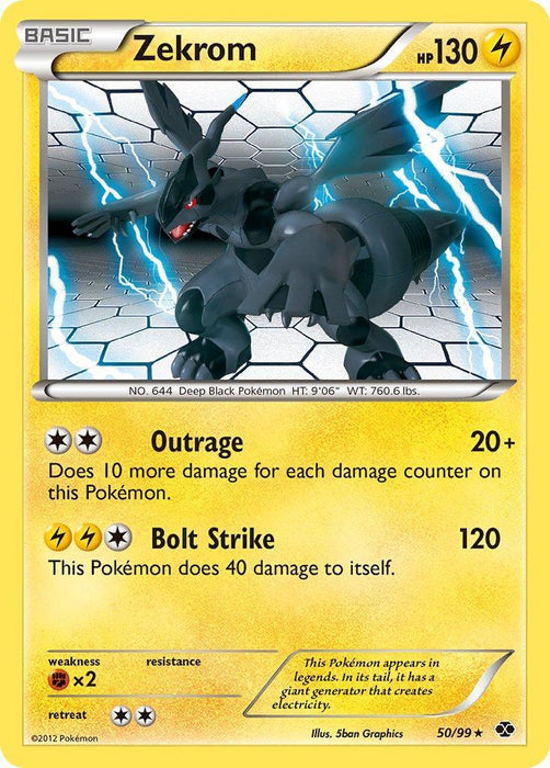 Zekrom (50/99) (Theme Deck Exclusive) [Black & White: Next Destinies] - for just $0.80! 