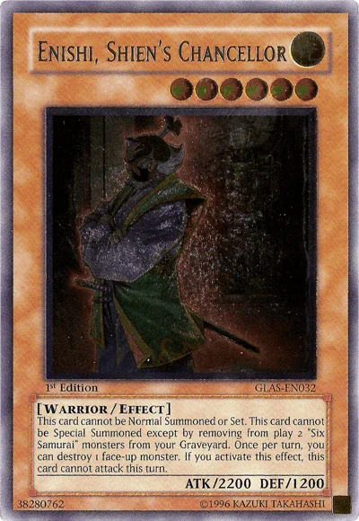 Enishi, Shien's Chancellor [GLAS-EN032] Ultimate Rare - for just $3.80! 