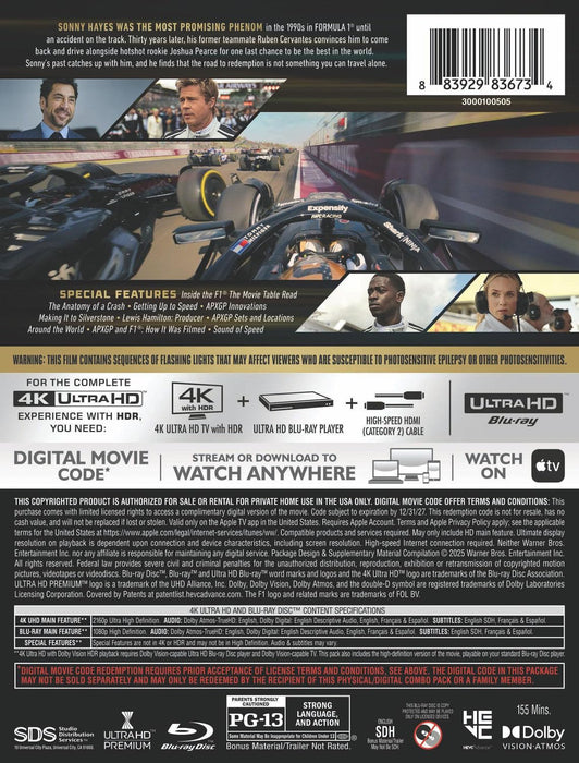F1: The Movie - Limited Edition Steelbook (4K Ultra HD + Blu-ray + Digital) - for just $64.99! 