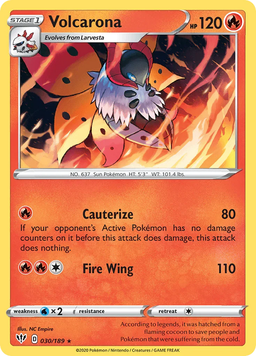 Volcarona (030/189) [Sword & Shield: Darkness Ablaze] - for just $0.10! 