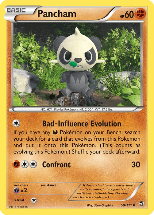 Pancham (59/111) [XY: Furious Fists] - for just $0.10! 