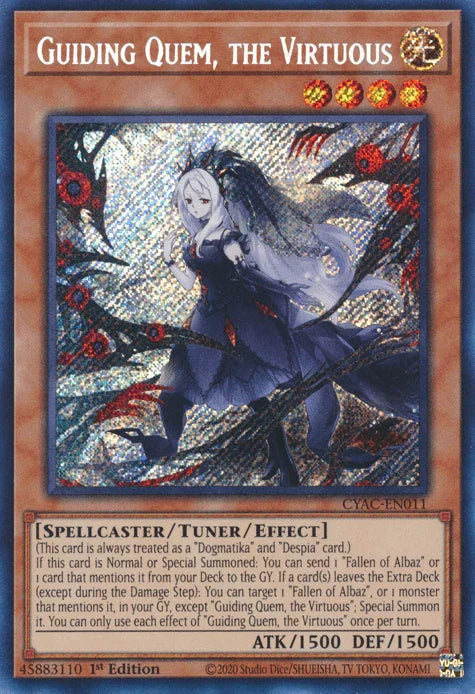 Guiding Quem, the Virtuous [CYAC-EN011] Secret Rare - for just $1.20! 