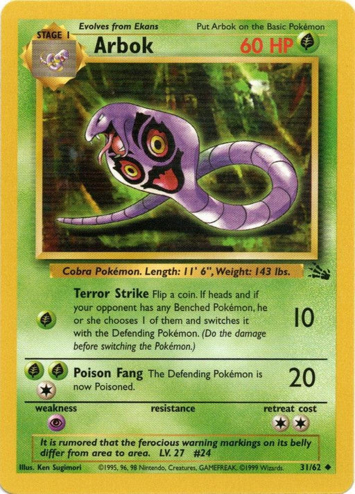 Arbok (31/62) [Fossil Unlimited] - for just $0.50! 