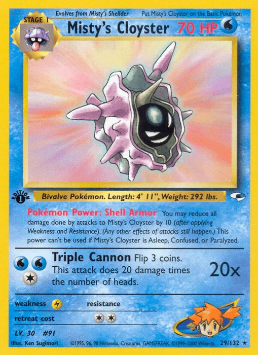 Misty's Cloyster (29/132) [Gym Heroes 1st Edition] - for just $5.45! 