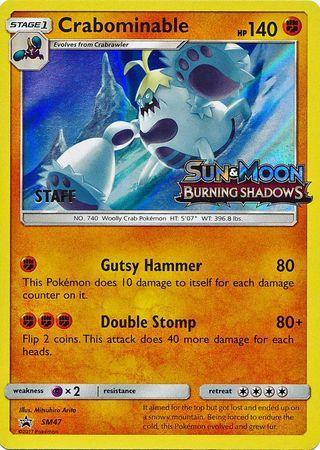 Crabominable (SM47) (Staff Prerelease Promo) [Sun & Moon: Black Star Promos] - for just $7.80! 
