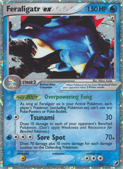 Feraligatr ex (103/115) [EX: Unseen Forces] - for just $70! 