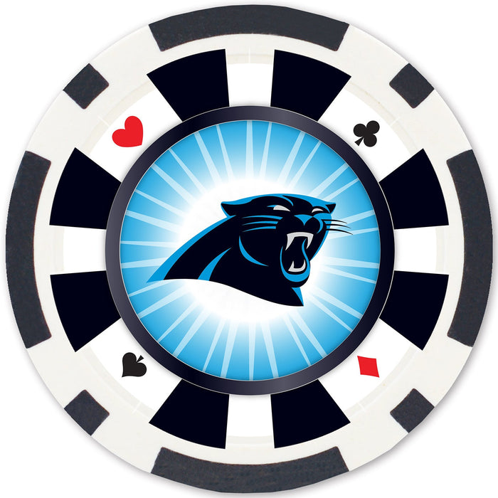 Carolina Panthers 100 Piece Poker Chips - Just $17.99! Shop now at Retro Gaming of Denver