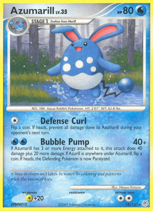 Azumarill (18/130) [Diamond & Pearl: Base Set] - for just $0.80! 
