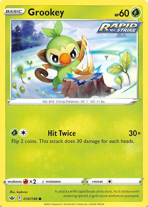 Grookey (016/198) [Sword & Shield: Chilling Reign] - for just $0.10! 