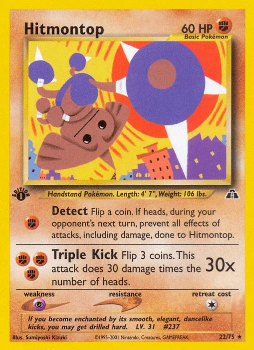 Hitmontop (22/75) [Neo Discovery 1st Edition] - for just $5.55! 