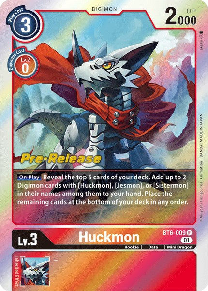 Huckmon [BT6-009] [Double Diamond Pre-Release Cards] - Just $0.50! Shop now at Retro Gaming of Denver