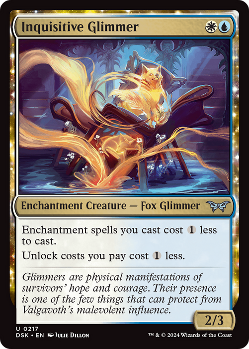 Inquisitive Glimmer (DSK-217) - Duskmourn: House of Horror: (enchantment) - for just $0.11! 