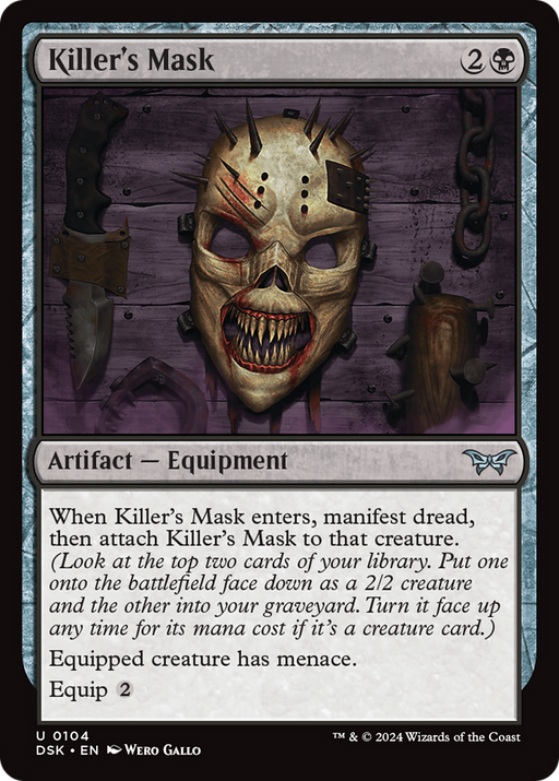 Killer's Mask (DSK-104) - Duskmourn: House of Horror Foil - for just $0.02! 