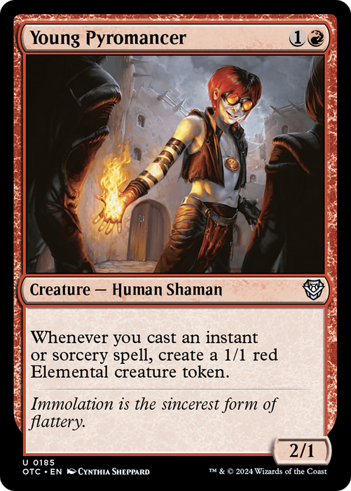 Young Pyromancer (OTC-185) - Outlaws of Thunder Junction Commander - for just $0.10! 