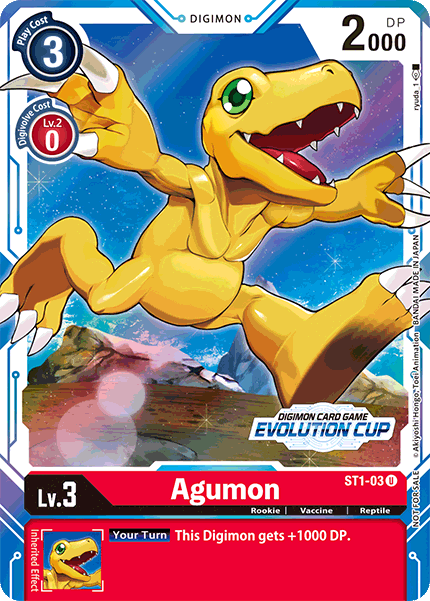 Agumon [ST1-03] (Evolution Cup) [Starter Deck: Gaia Red Promos] - Just $5.80! Shop now at Retro Gaming of Denver