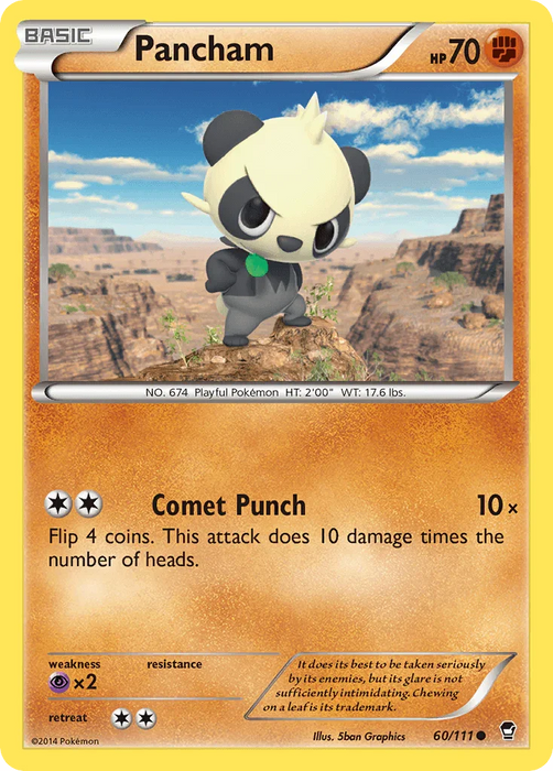 Pancham (60/111) [XY: Furious Fists] - for just $0.15! 