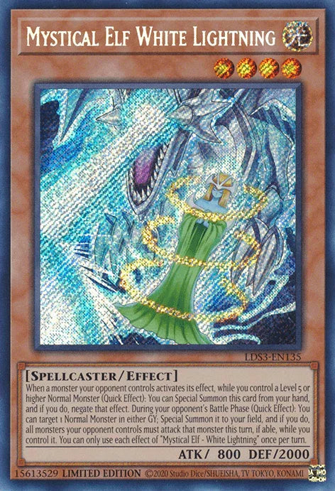 Mystical Elf White Lightning [LDS3-EN135] Secret Rare - for just $1.05! 