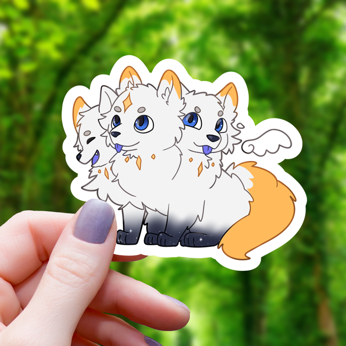 Celestial Cerberus Monster Sticker - 3" - for just $3.50! 