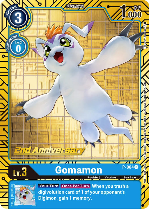 Gomamon [P-004] (2nd Anniversary Card Set) [Promotional Cards] - Just $0.70! Shop now at Retro Gaming of Denver