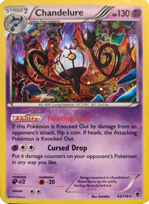 Chandelure (43/119) (Cosmos Holo) [XY: Phantom Forces] - for just $3.50! 