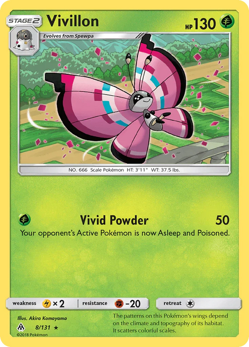 Vivillon (8/131) [Sun & Moon: Forbidden Light] - for just $0.15! 