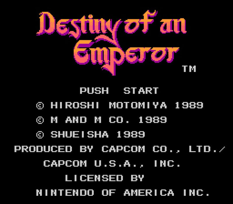 Destiny of an Emperor – Nintendo Entertainment System (NES) - for just $163.99! 