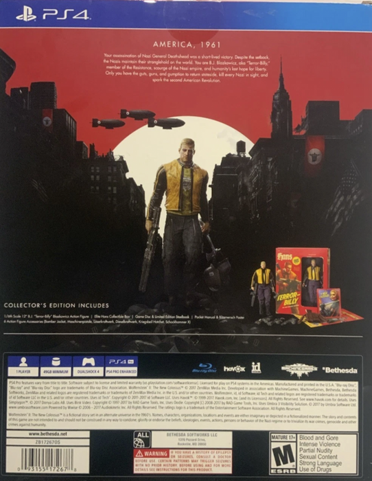 Wolfenstein II: The New Colossus [Collector's Edition] – PlayStation 4 (PS4) - for just $41.99! 