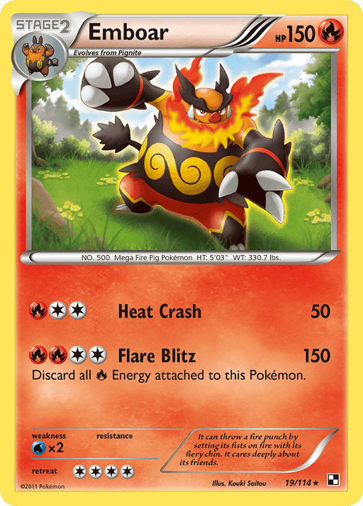 Emboar (19/114) [Black & White: Base Set] - for just $0.85! 