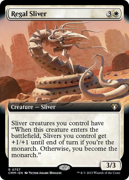 Regal Sliver (Extended Art) [Commander Masters] - Just $0.15! Shop now at Retro Gaming of Denver