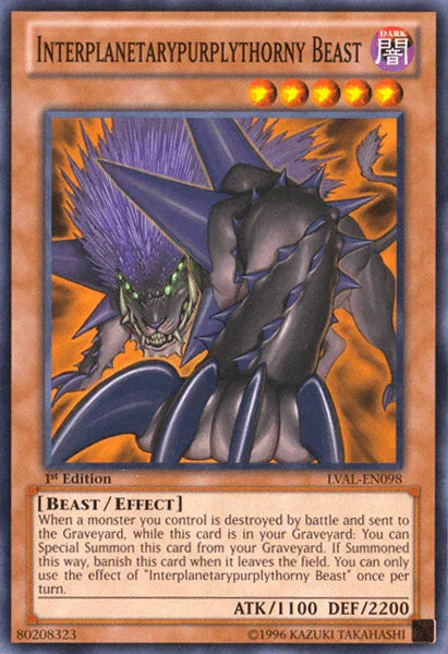 Interplanetarypurplythorny Beast [LVAL-EN098] Common - for just $0.10! 