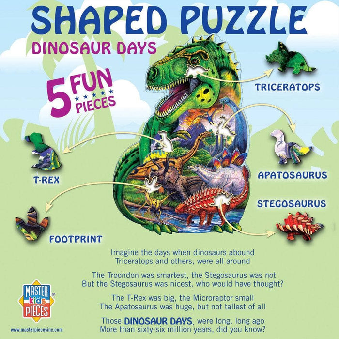 Dinosaur Days - 100 Piece Shaped Jigsaw Puzzle - for just $12.99! 