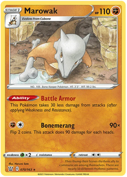 Marowak (070/163) [Sword & Shield: Battle Styles] - for just $0.10! 