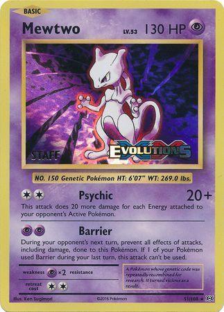 Mewtwo (51/108) (XY Evolutions Staff Prerelease) [XY: Black Star Promos] - for just $111.20! 
