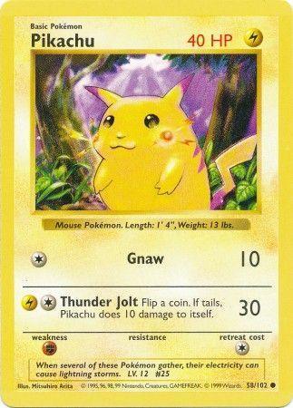 Pikachu (58/102) (Red Cheeks Misprint) [Base Set Shadowless Unlimited] - for just $32.35! 