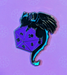 Black Dragon on Polyhedral D20 Hard Enamel Pin - 1.5" - for just $9.50! 