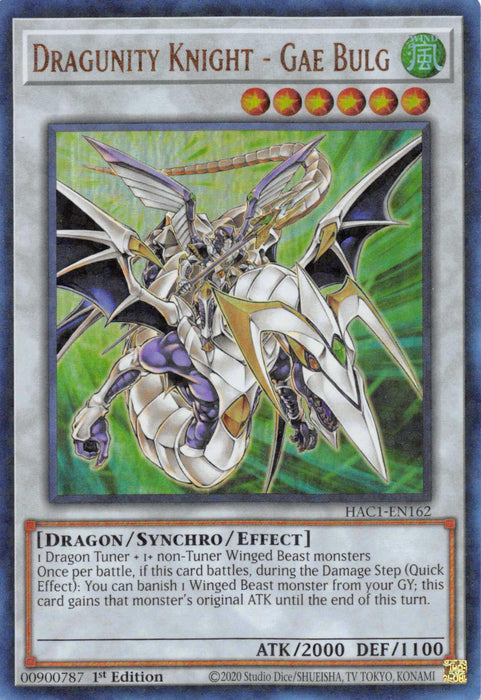 Dragunity Knight - Gae Bulg (Duel Terminal) [HAC1-EN162] Parallel Rare - for just $0.15! 
