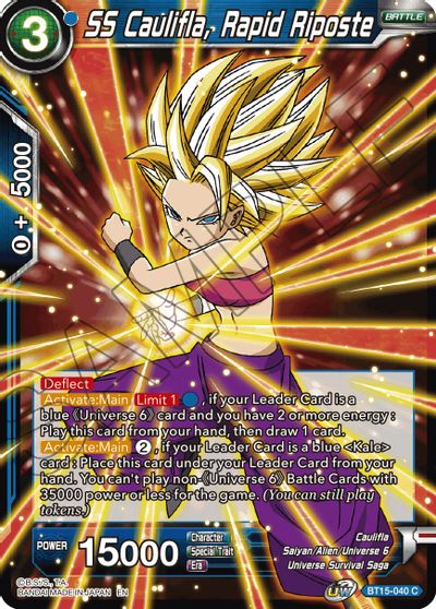 SS Caulifla, Rapid Riposte (BT15-040) [Saiyan Showdown] - for just $0.10! 