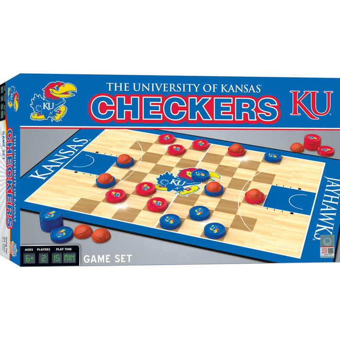 Kansas Jayhawks Checkers Board Game - Just $19.99! Shop now at Retro Gaming of Denver