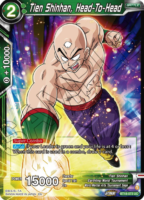 Tien Shinhan, Head-To-Head (BT18-073) [Dawn of the Z-Legends] - for just $0.10! 