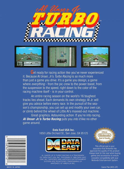 Al Unser Turbo Racing  – Nintendo Entertainment System (NES) - for just $6.99! 