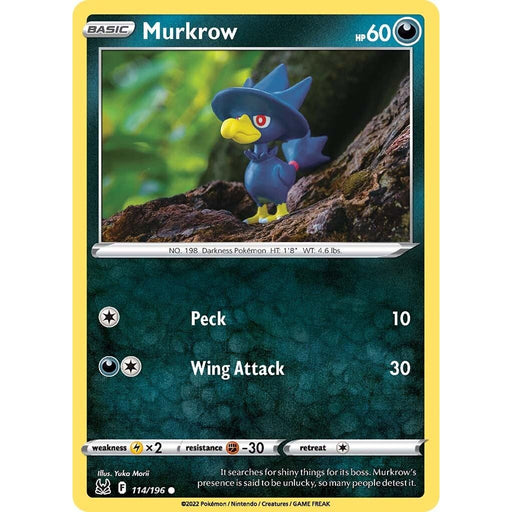 Murkrow (114/196) [Sword & Shield: Lost Origin] - Just $0.05! Shop now at Retro Gaming of Denver