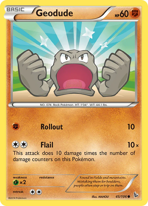 Geodude (45/106) [XY: Flashfire] - for just $0.10! 