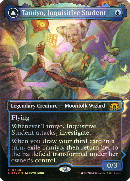 Tamiyo, Inquisitive Student (Borderless) (Textured Foil) (MH3-469) - Modern Horizons 3 (Borderless) Foil - for just $22.60! 