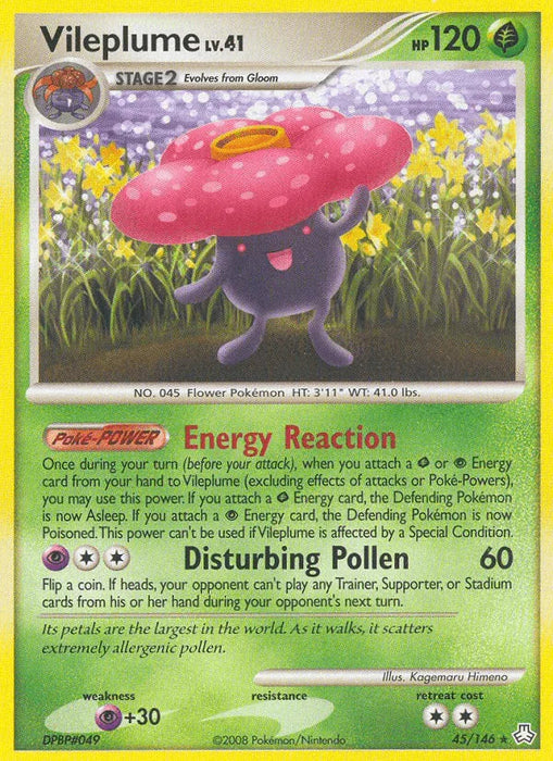 Vileplume (45/146) [Diamond & Pearl: Legends Awakened] - for just $0.85! 