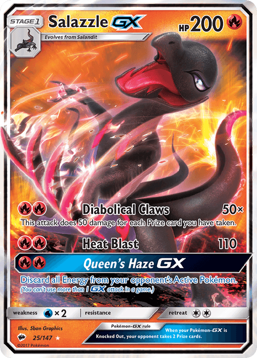 Salazzle GX (25/147) [Sun & Moon: Burning Shadows] - for just $0.60! 