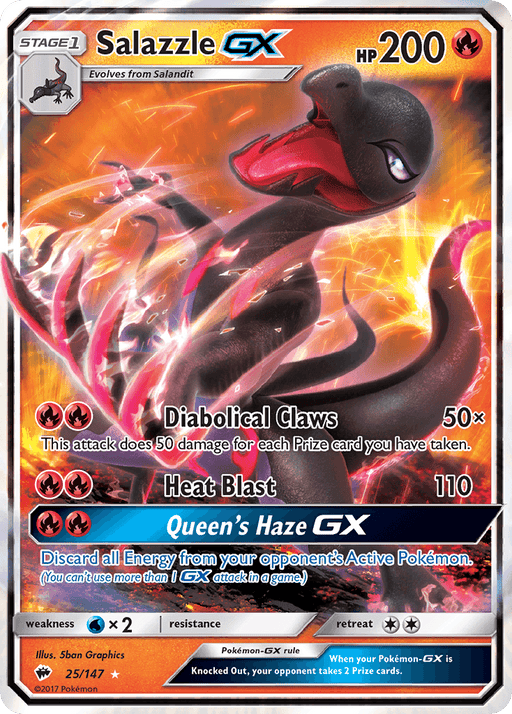 Salazzle GX (25/147) [Sun & Moon: Burning Shadows] - for just $0.60! 